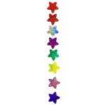 Colourful Star Stickers - Roll of 50's assorted